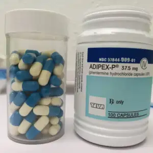 Buy Adipex online prescription weight loss medication bottle